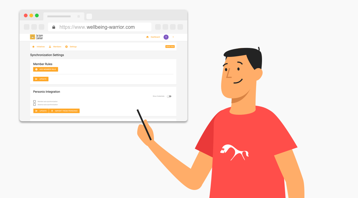 screenshot of Wellbeing Warrior